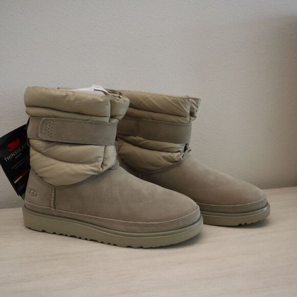 UGG 1120847 Men's Sz 12 Beige Classic Short Pull-On Weather Winter Boots - Picture 7 of 16
